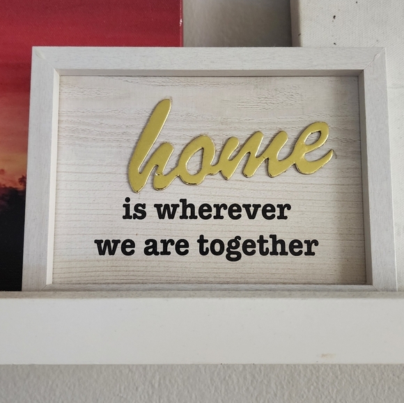 Other - Home Gold and Black Home Decor Sign 4x6